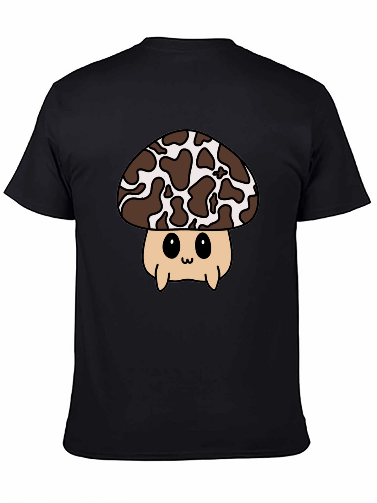 Cute Mushroom Graphic Tee - Black Unisex T-Shirt