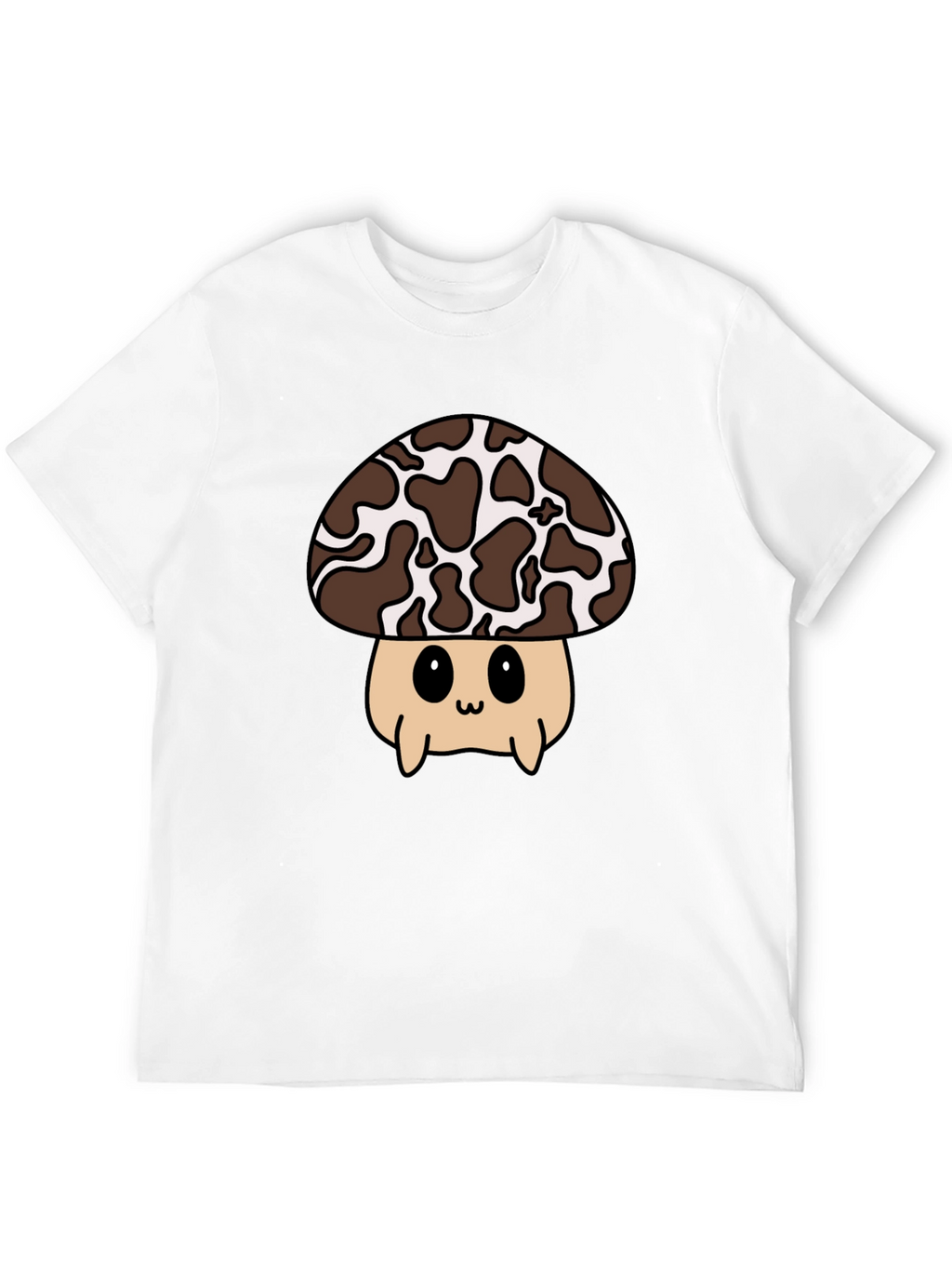 Cute Mushroom Graphic Tee - Black Unisex T-Shirt