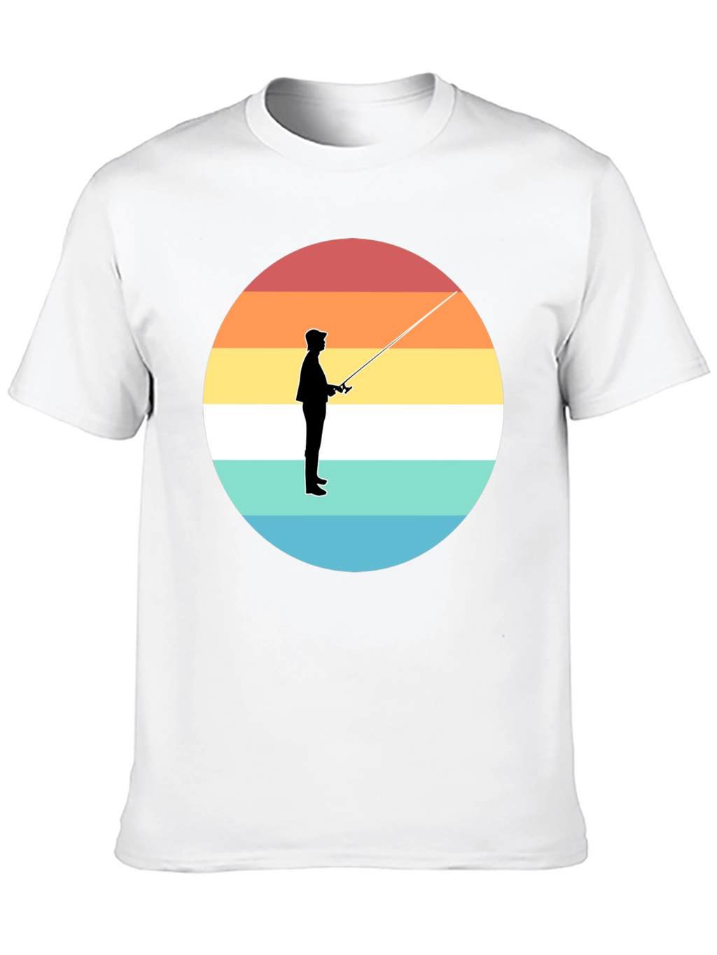 Sunset Fisherman Black T-Shirt