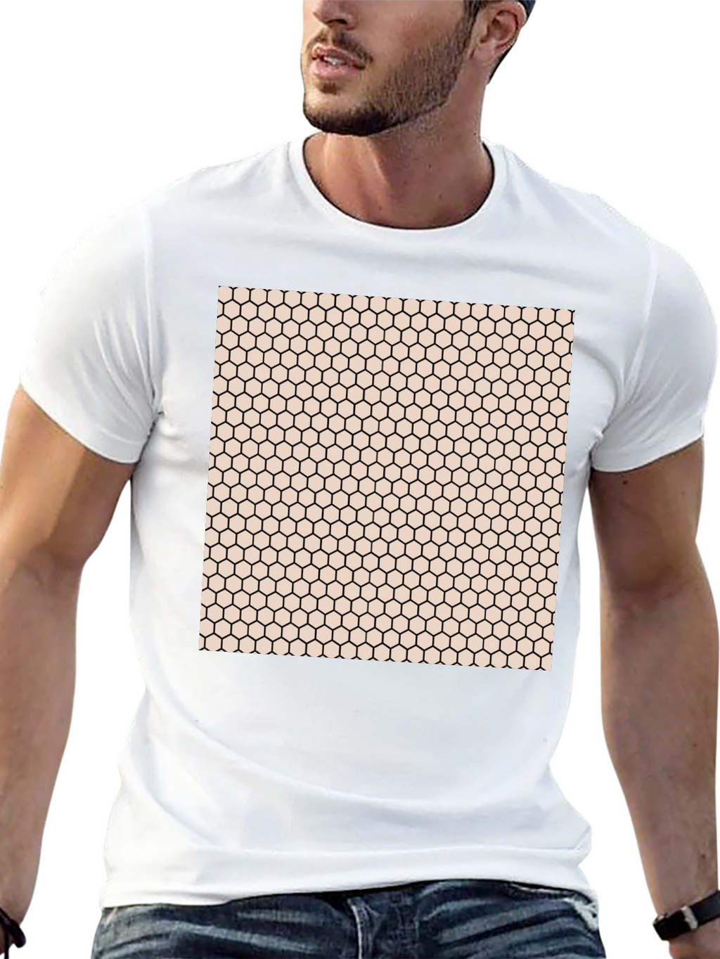 Geometric Honeycomb Pattern T-Shirt