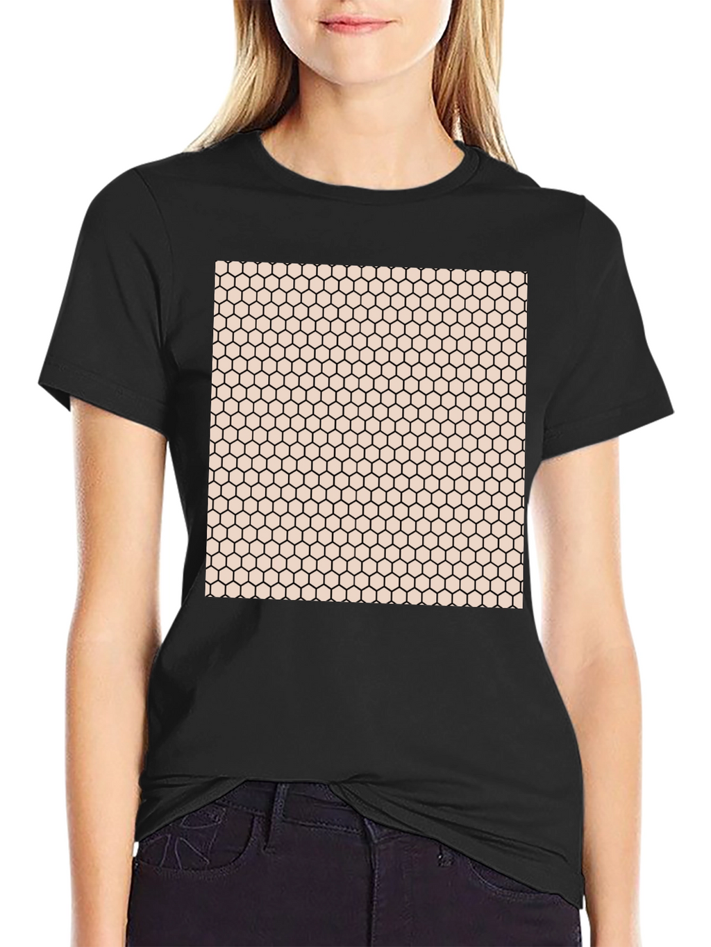 Geometric Honeycomb Pattern T-Shirt