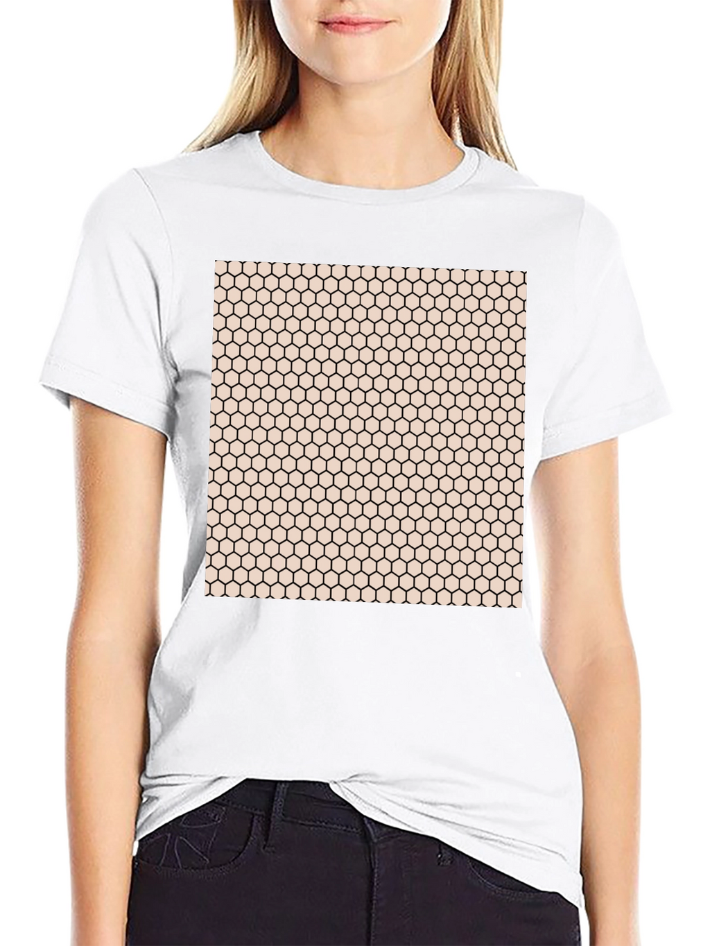 Geometric Honeycomb Pattern T-Shirt