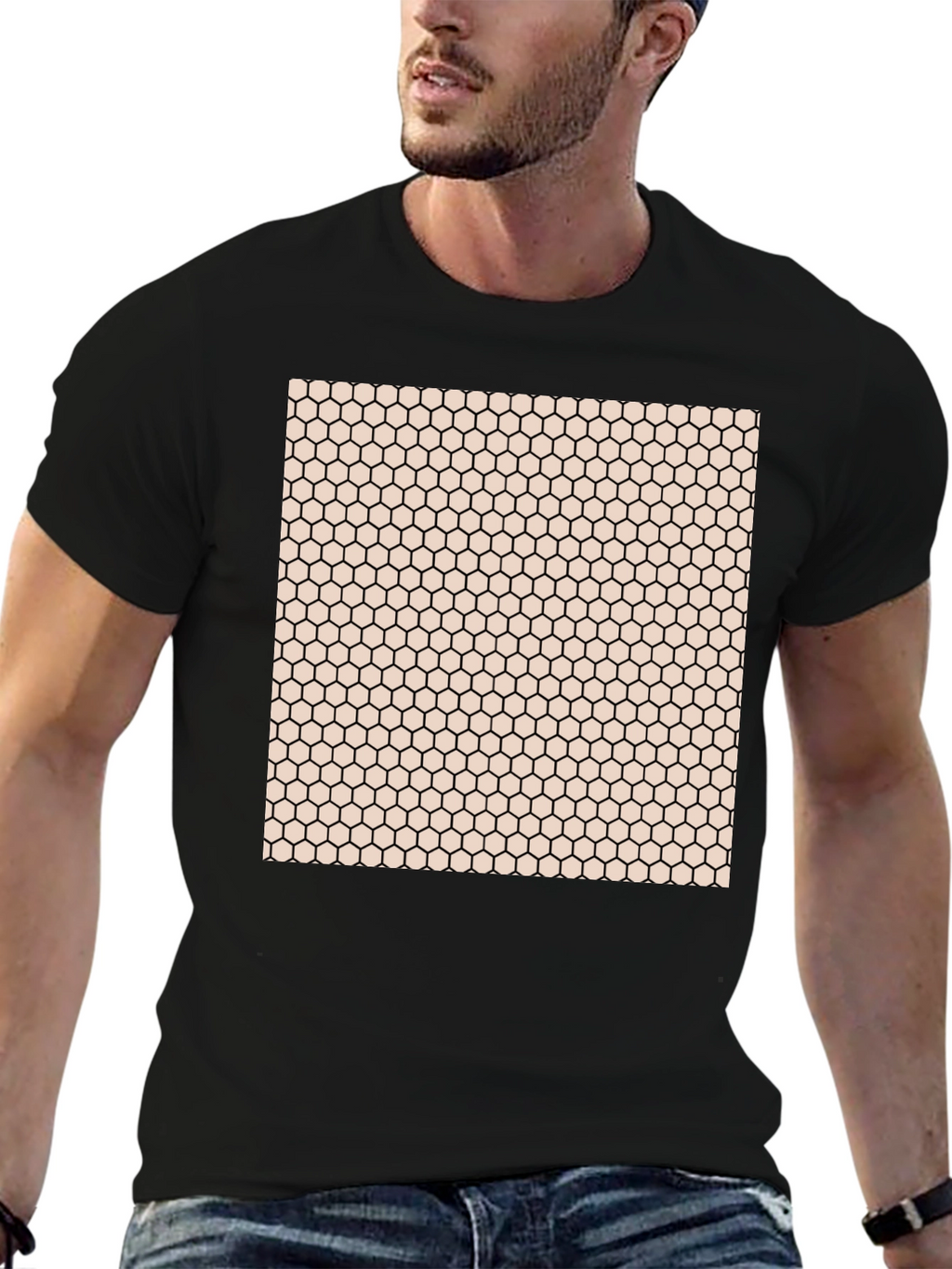 Geometric Honeycomb Pattern T-Shirt