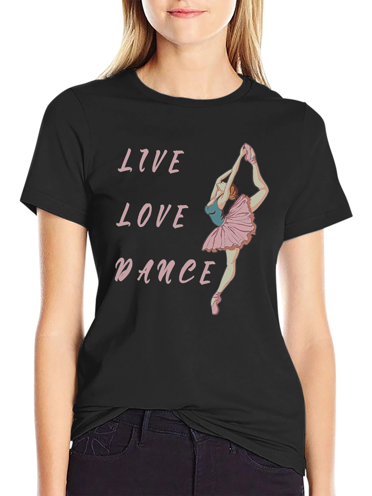 Live Love Dance Black Graphic Tee