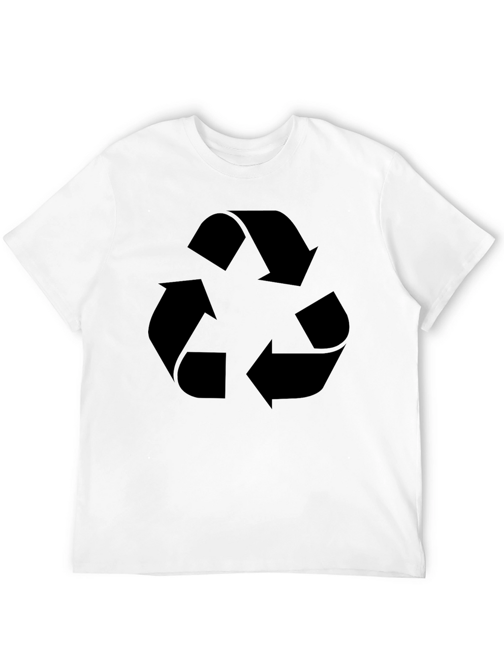 Eco-Friendly Black Recycle Symbol Graphic T-Shirt