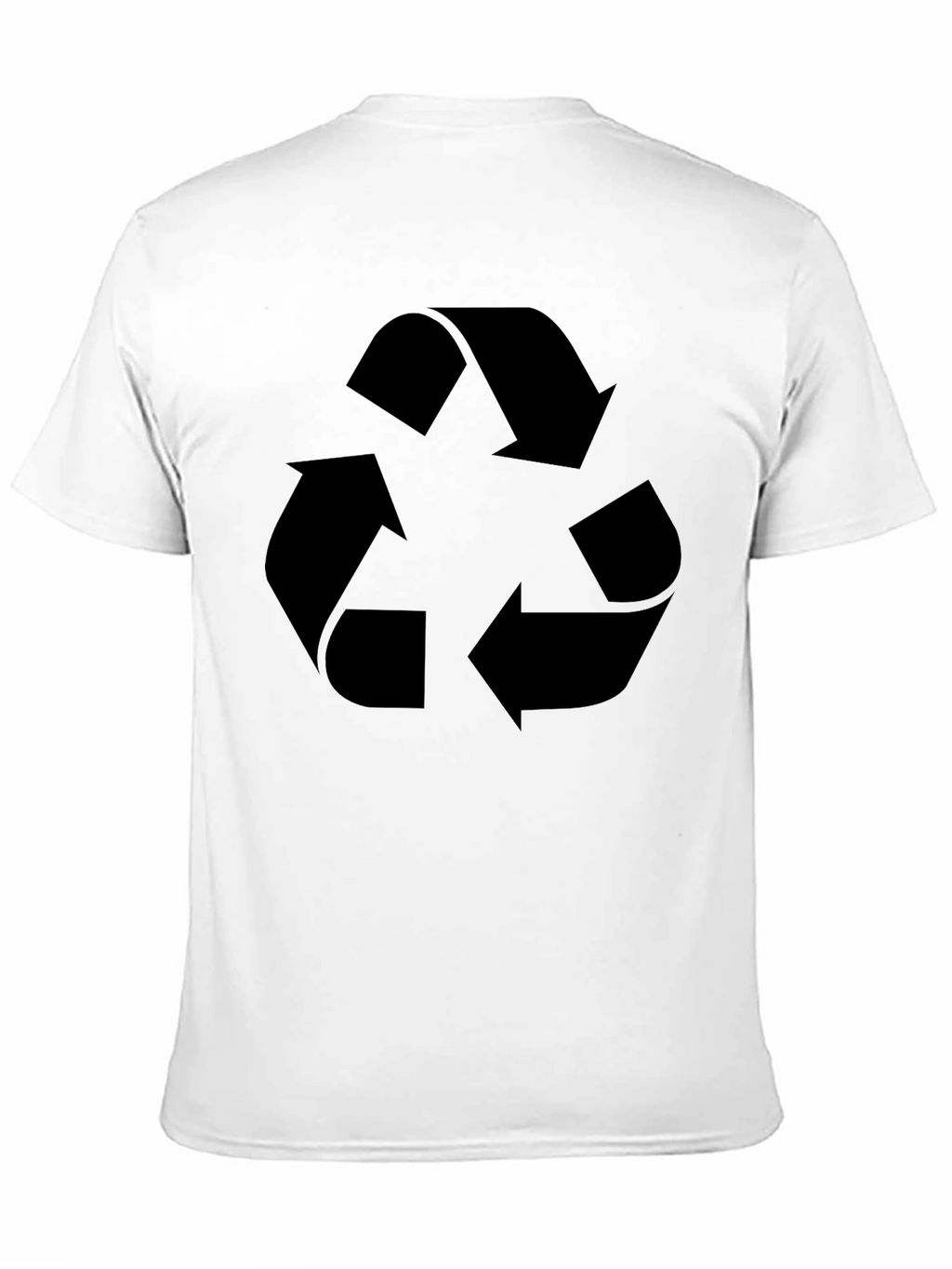 Eco-Friendly Black Recycle Symbol Graphic T-Shirt