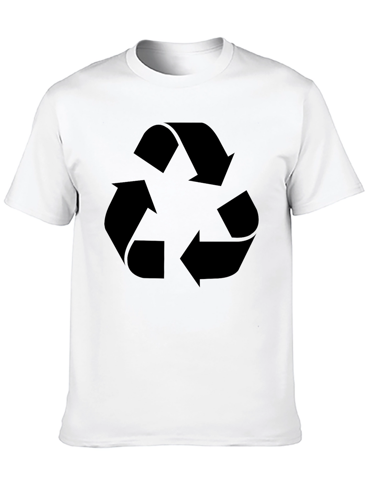 Eco-Friendly Black Recycle Symbol Graphic T-Shirt