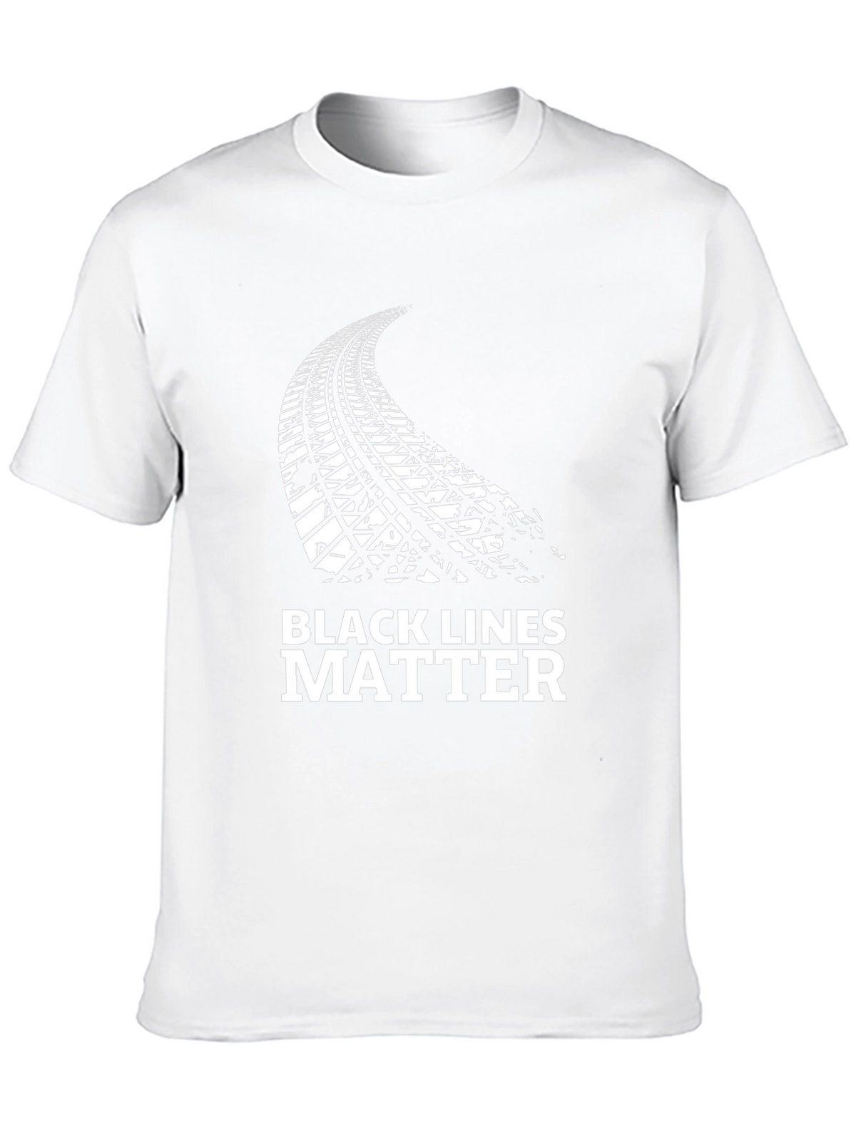Black Lines Matter Graphic Tee -  Statement T-Shirt