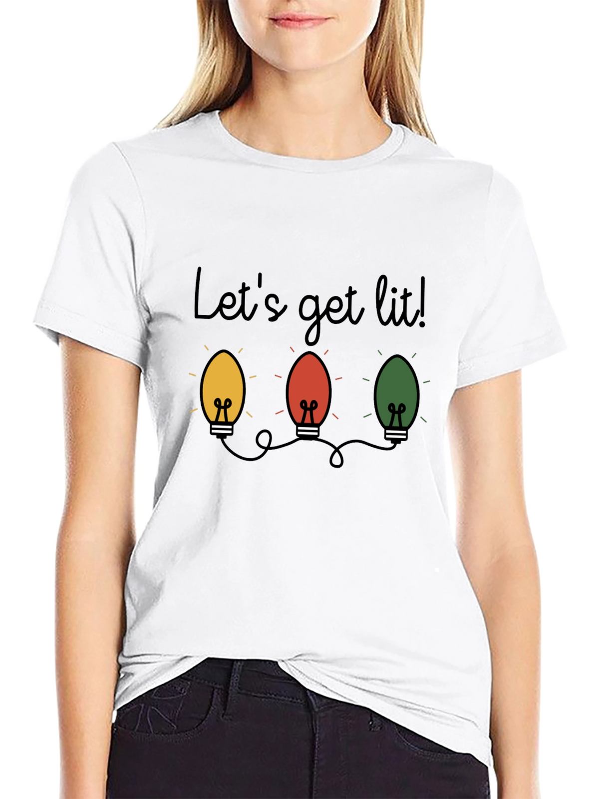 Lets Get Lit Christmas Lights T-Shirt