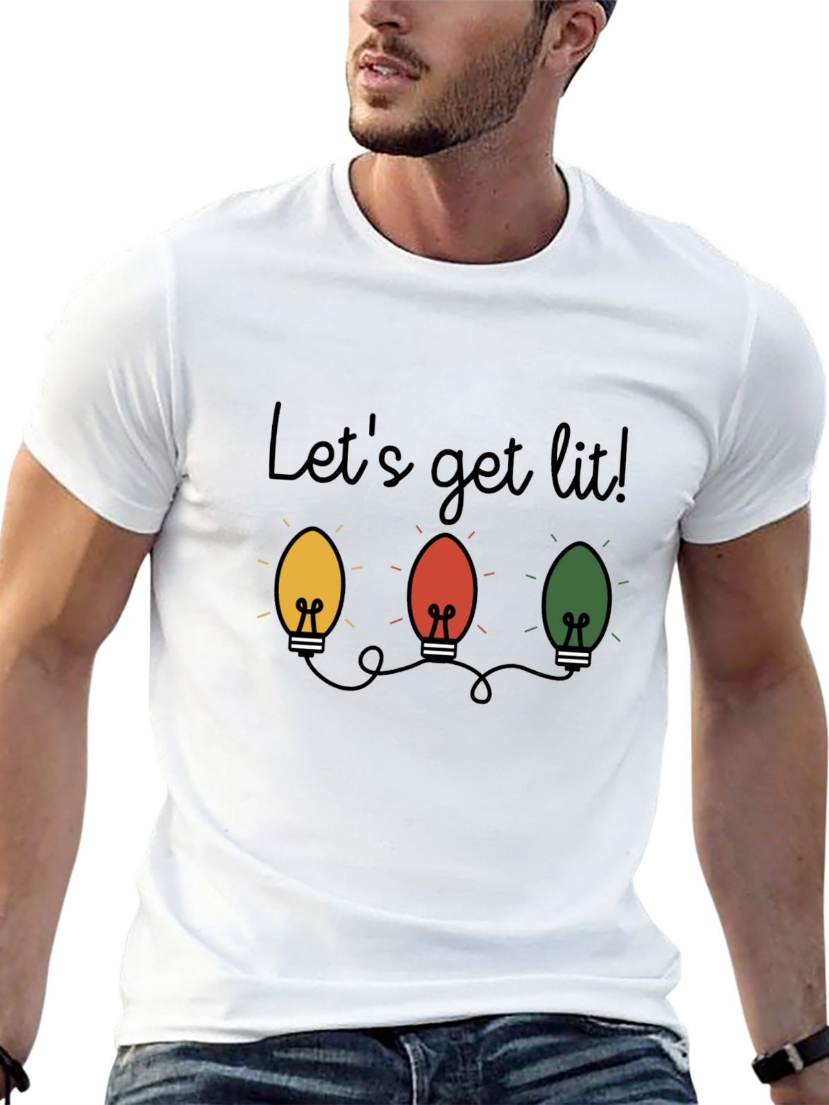 Lets Get Lit Christmas Lights T-Shirt