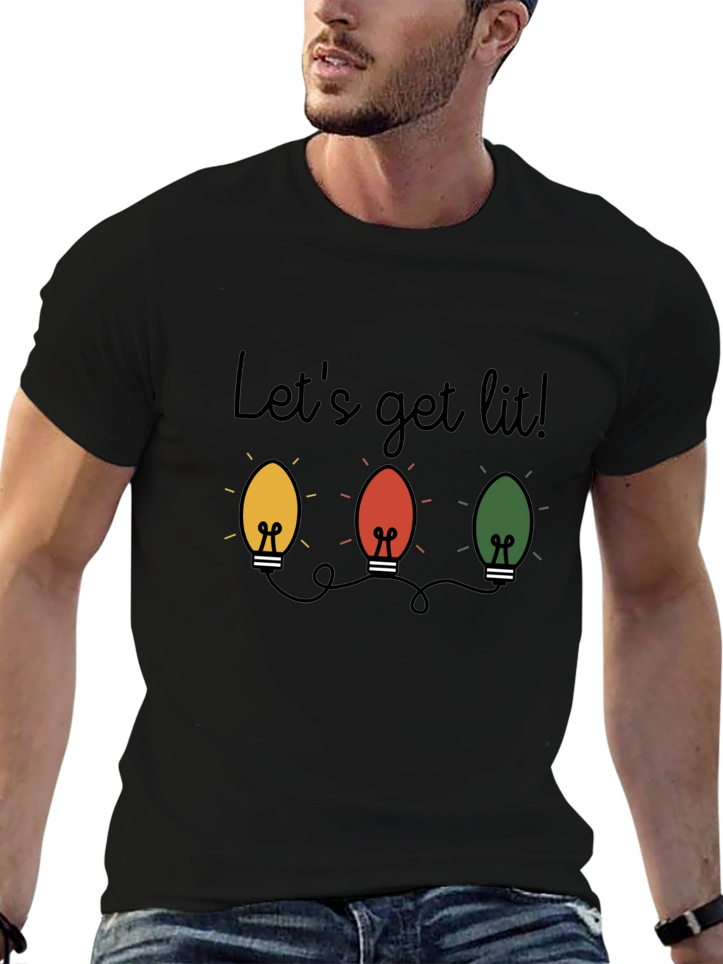 Lets Get Lit Christmas Lights T-Shirt