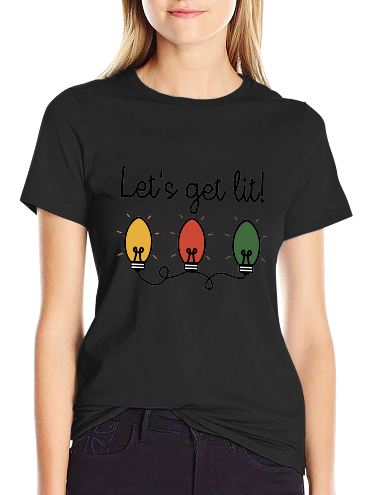 Lets Get Lit Christmas Lights T-Shirt