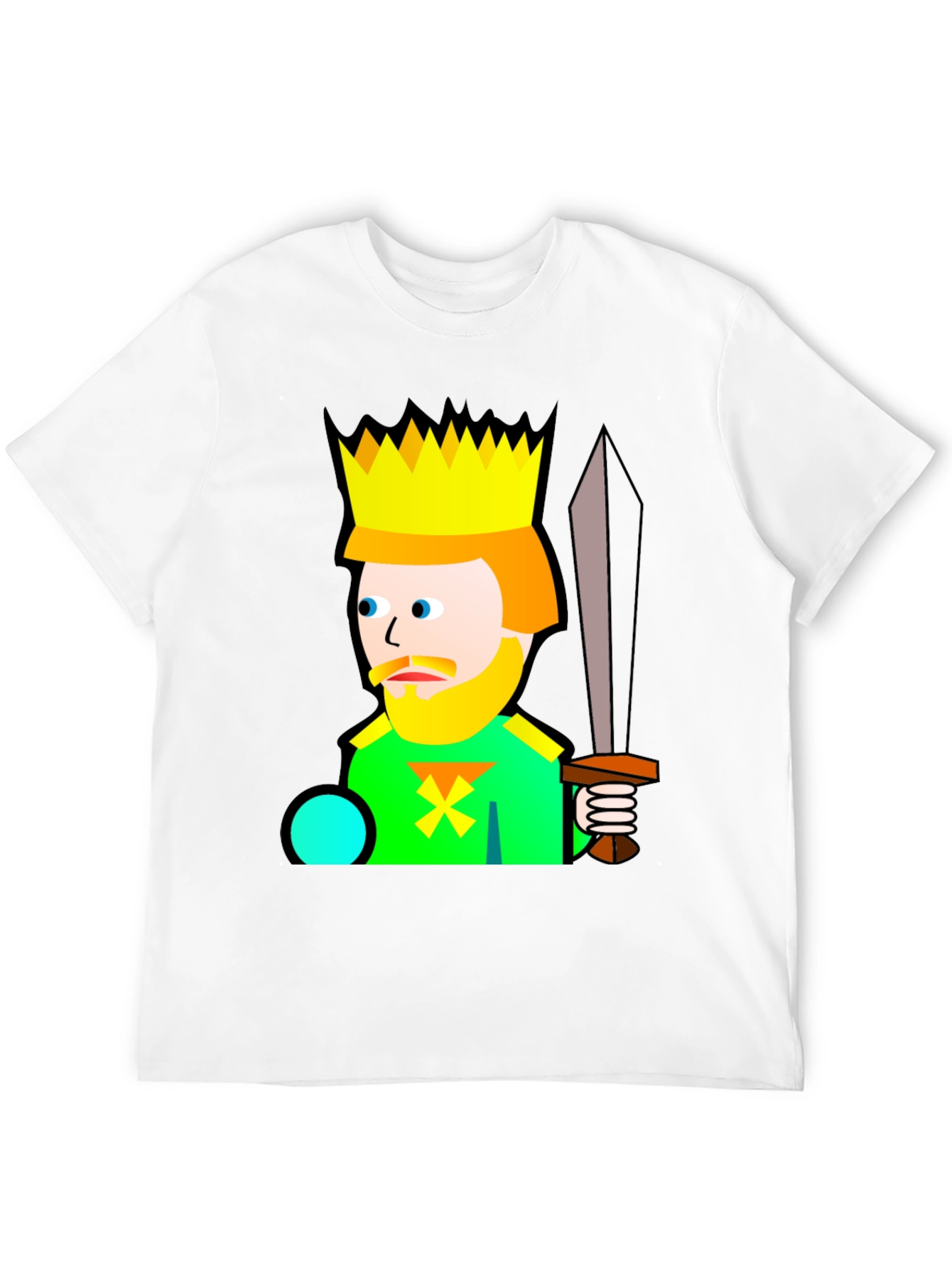 Cartoon King Graphic T-Shirt - Black