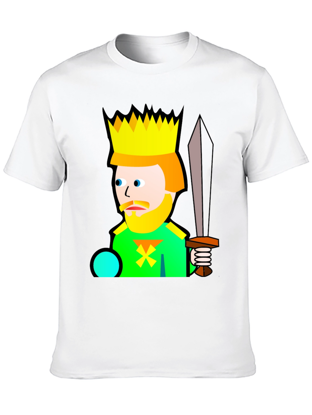 Cartoon King Graphic T-Shirt - Black