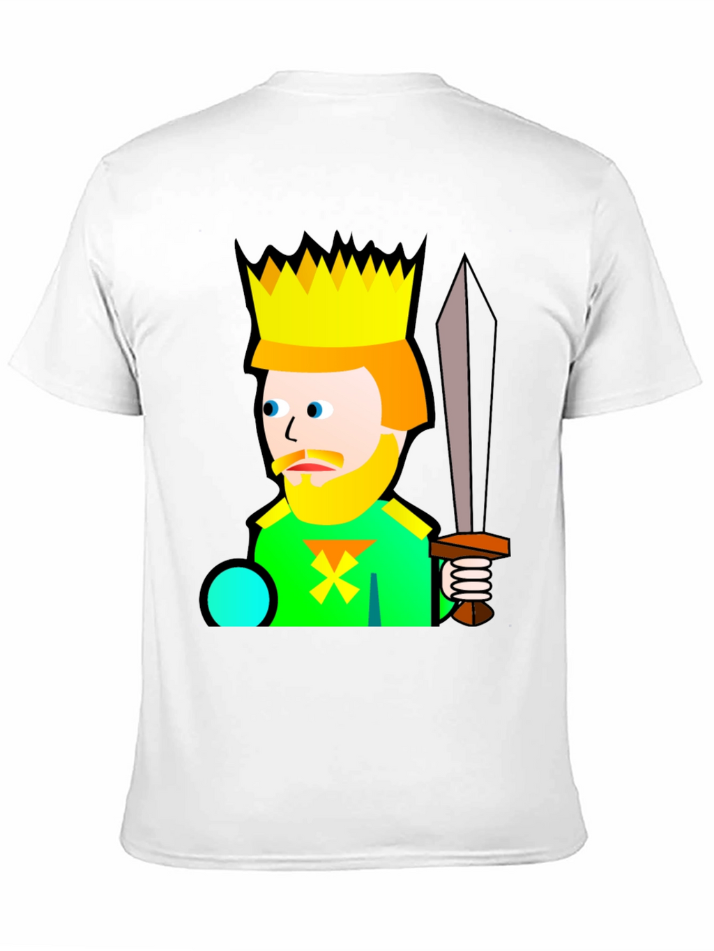 Cartoon King Graphic T-Shirt - Black