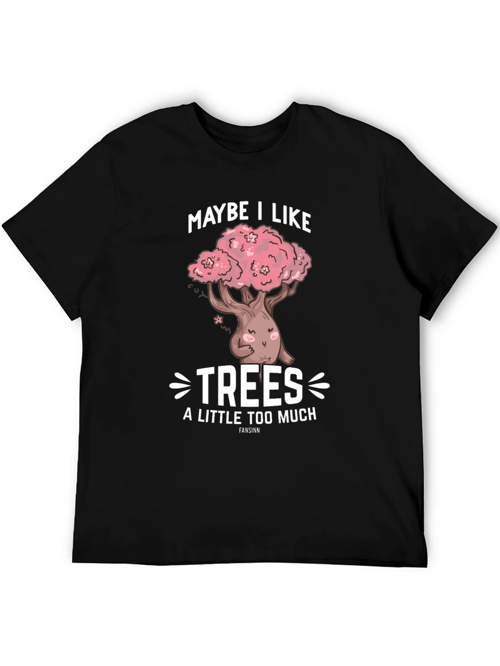 Maybe I Like Trees Black Graphic Tee