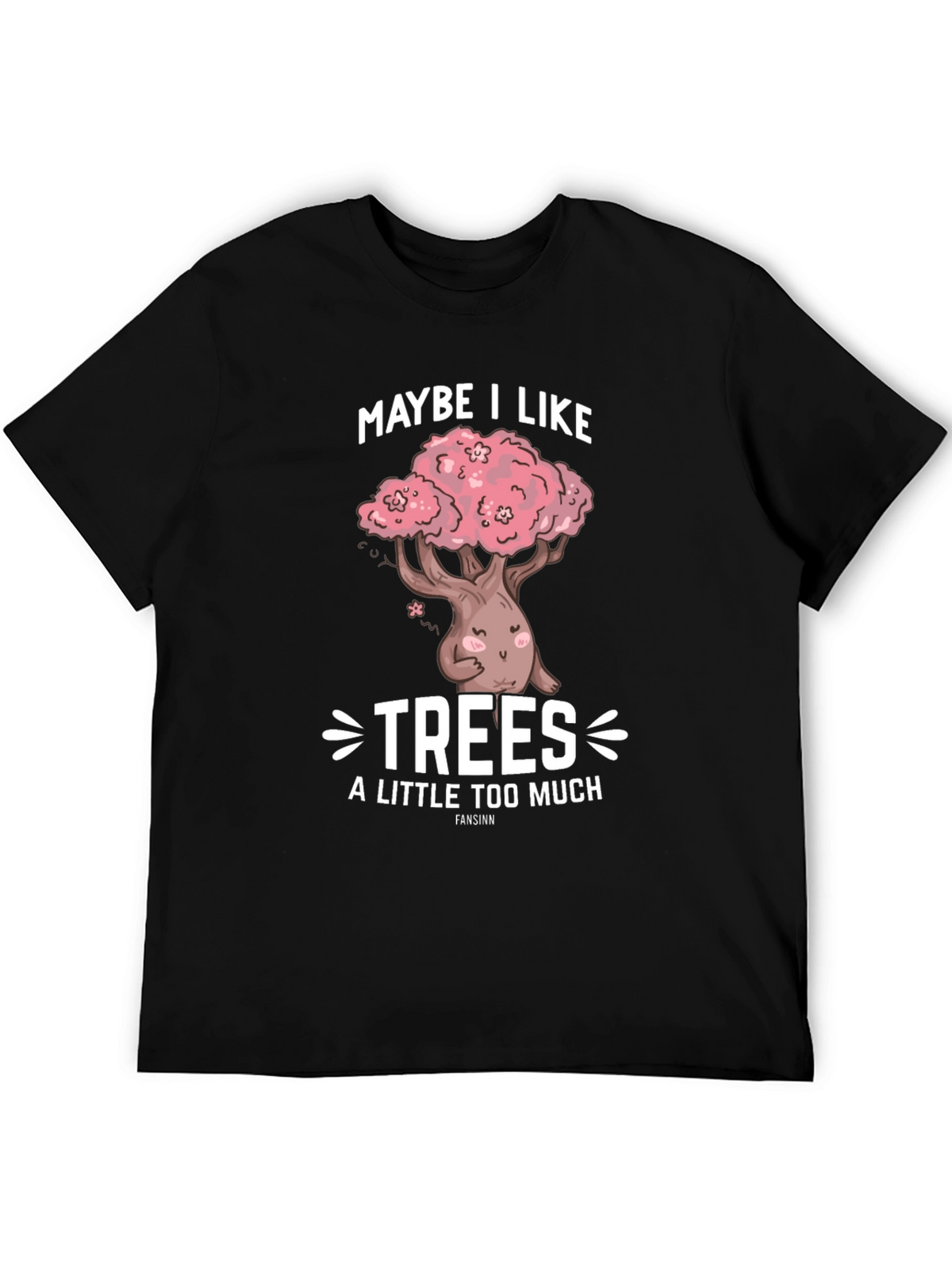Maybe I Like Trees Black Graphic Tee