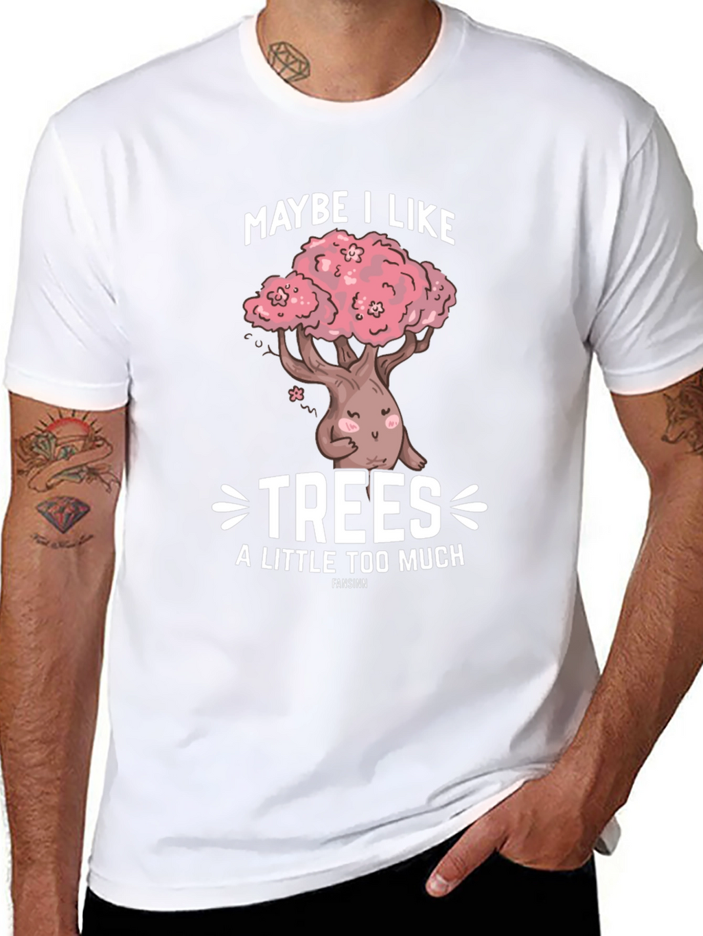 Maybe I Like Trees Black Graphic Tee