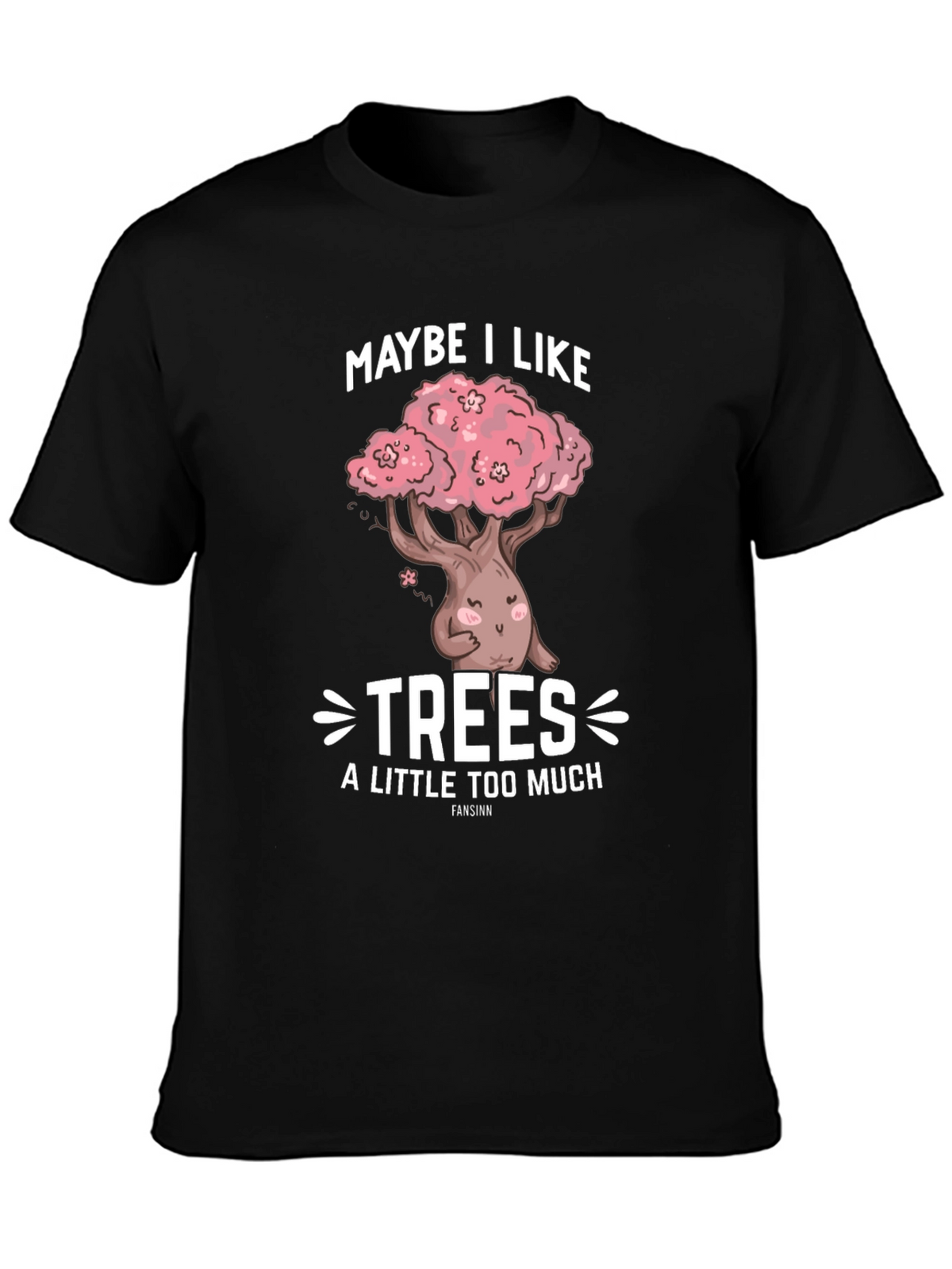 Maybe I Like Trees Black Graphic Tee