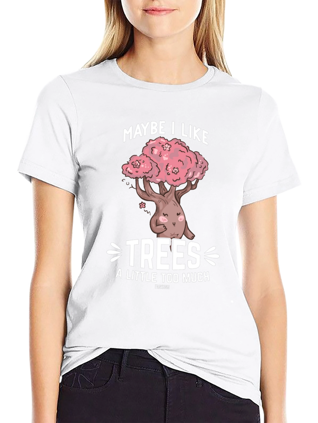 Maybe I Like Trees Black Graphic Tee