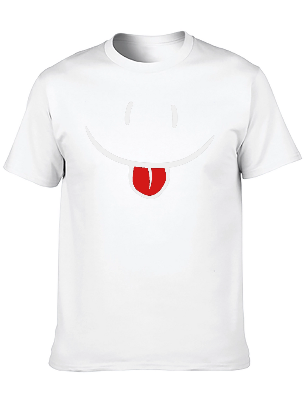 Funny Smiley Face Tongue Out Black T-Shirt