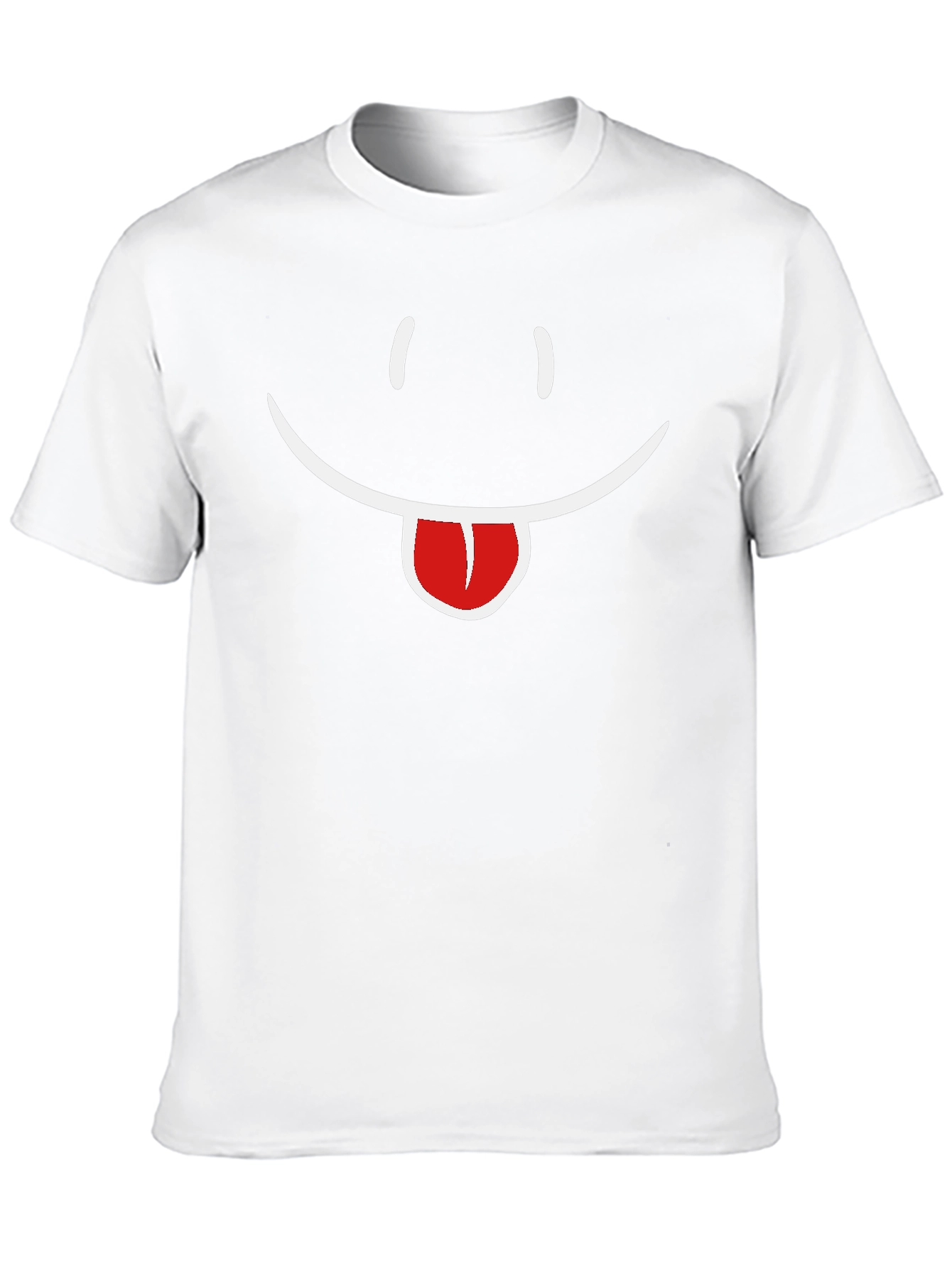 Funny Smiley Face Tongue Out Black T-Shirt