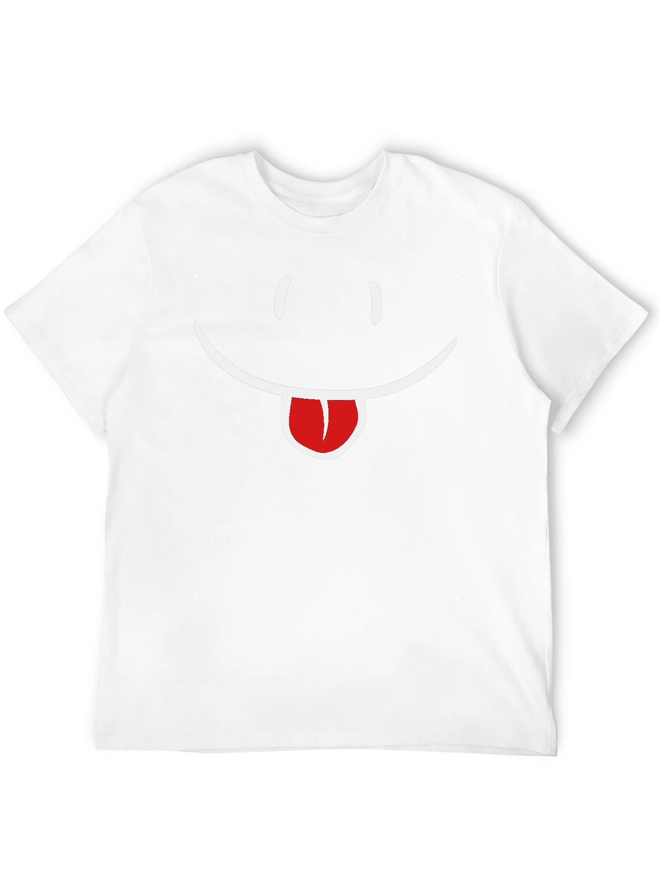 Funny Smiley Face Tongue Out Black T-Shirt