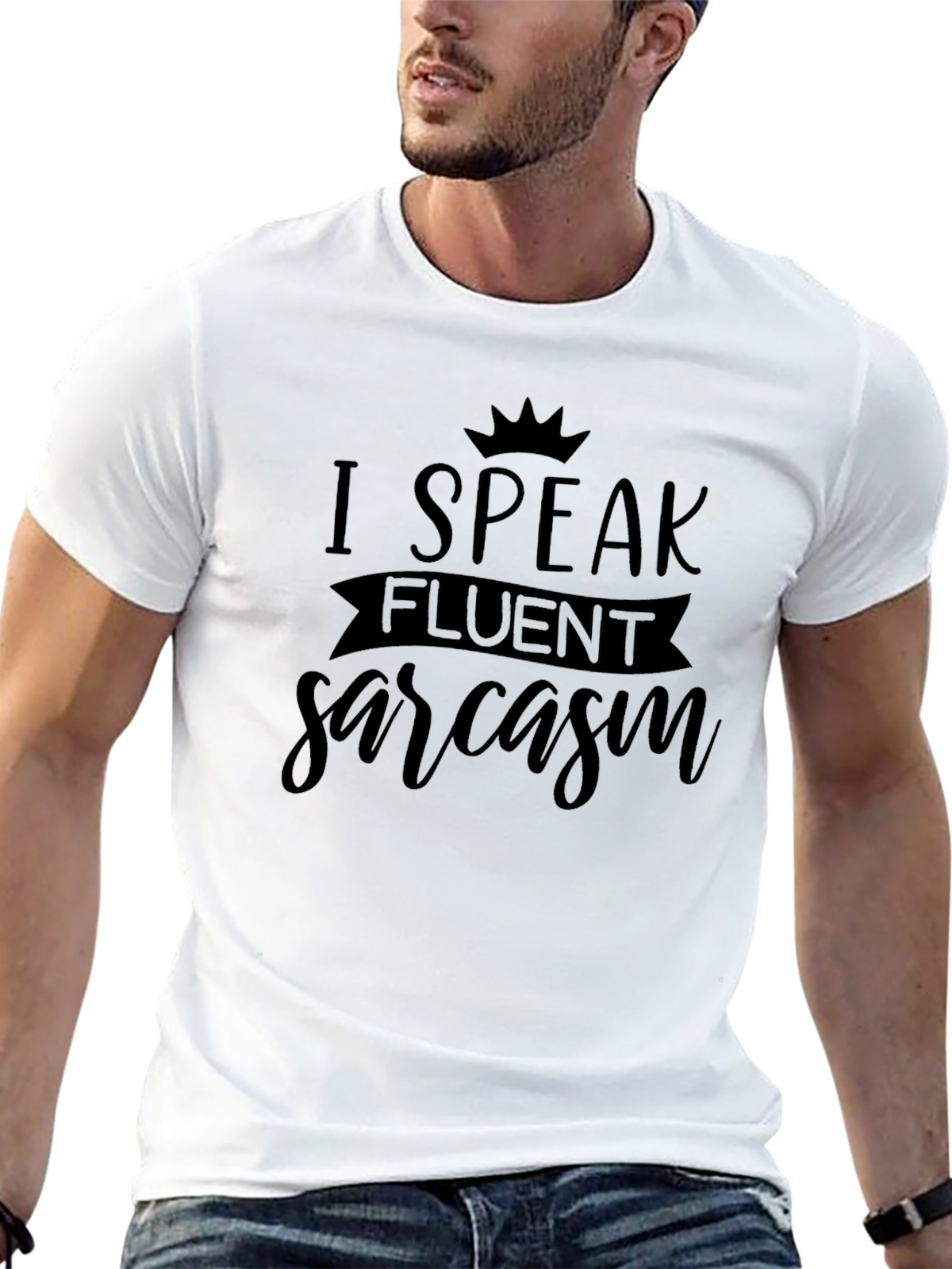 Fluent Sarcasm Graphic Tee - Mens Black T-Shirt