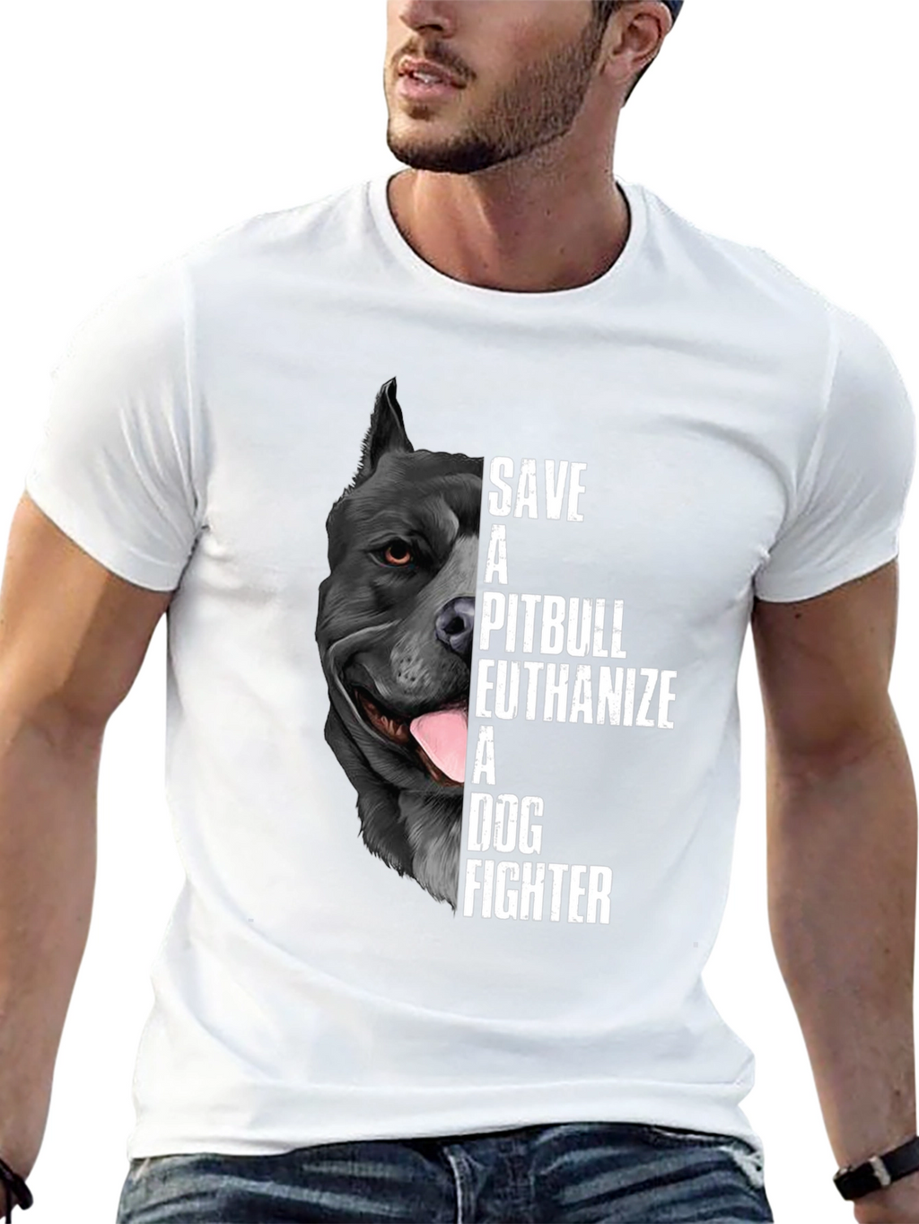 Save a Pitbull T-Shirt Dog Lover Tee