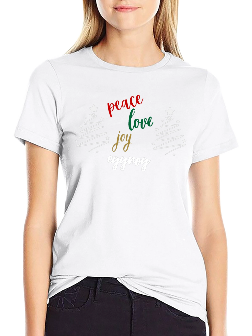 Peace Love Joy Eggnog Christmas Holiday T-Shirt