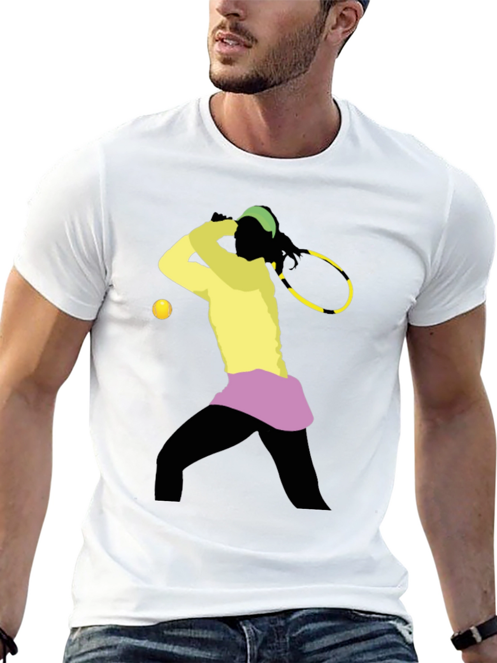 Tennis Player Graphic T-Shirt