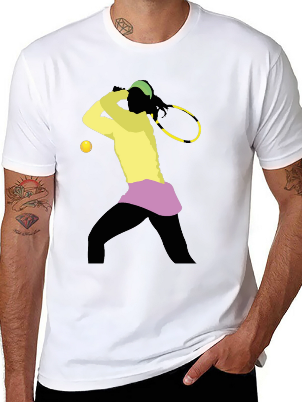 Tennis Player Graphic T-Shirt