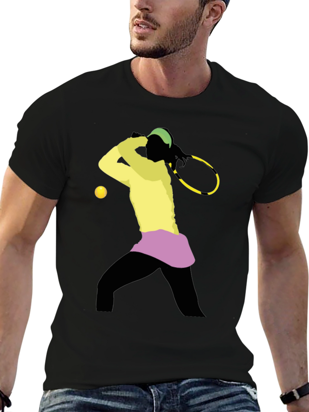 Tennis Player Graphic T-Shirt