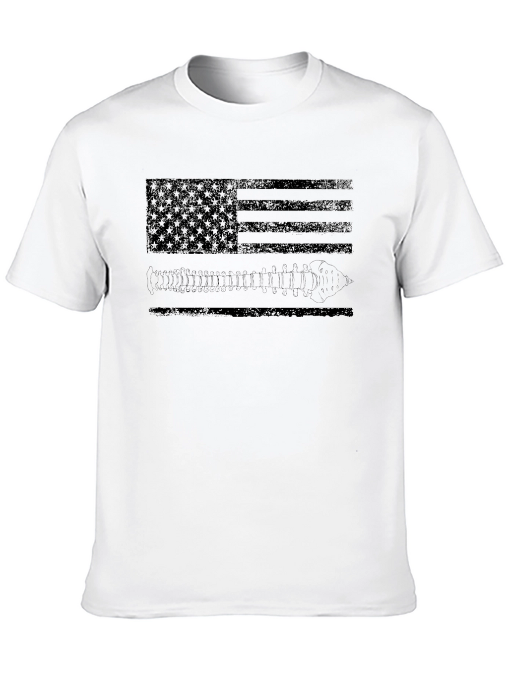 Distressed American Flag & Bullets Graphic Tee
