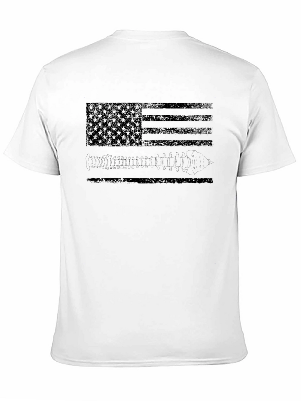 Distressed American Flag & Bullets Graphic Tee