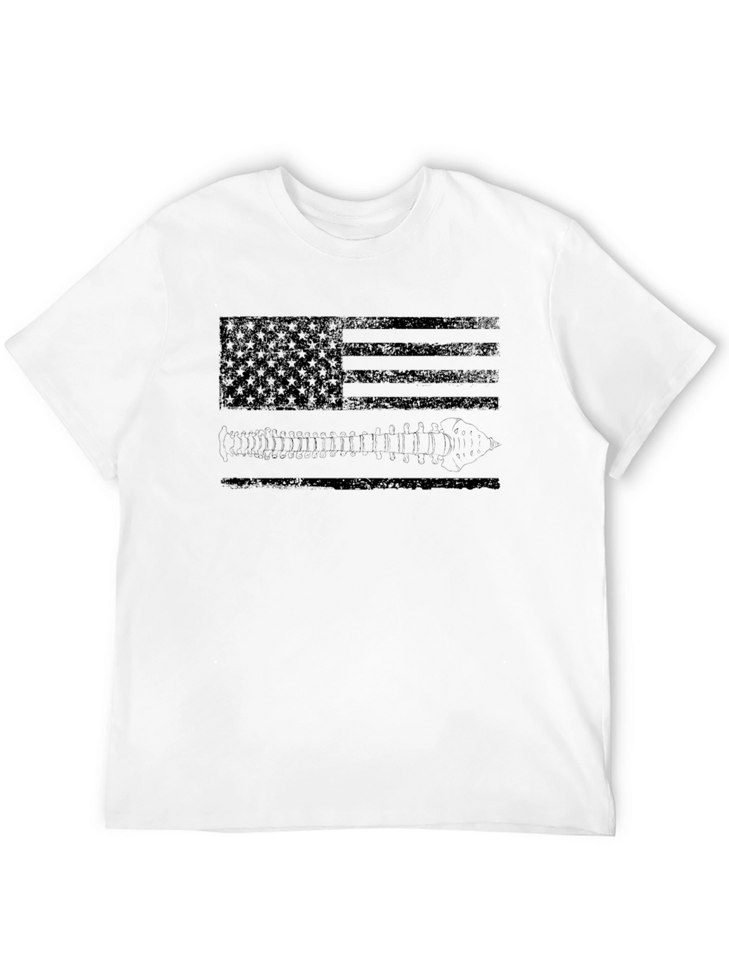 Distressed American Flag & Bullets Graphic Tee