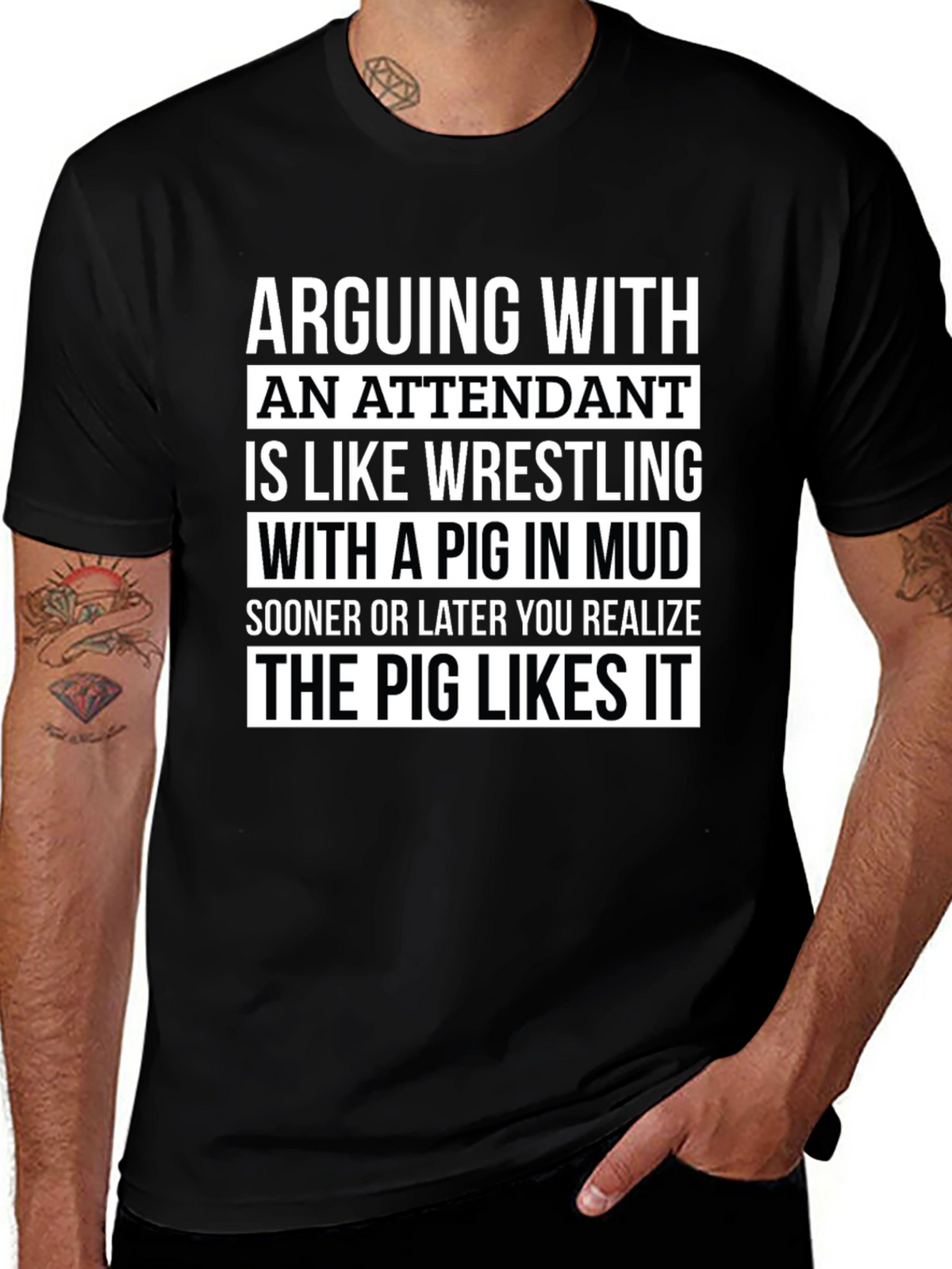 Arguing With an Attendant Funny T-Shirt