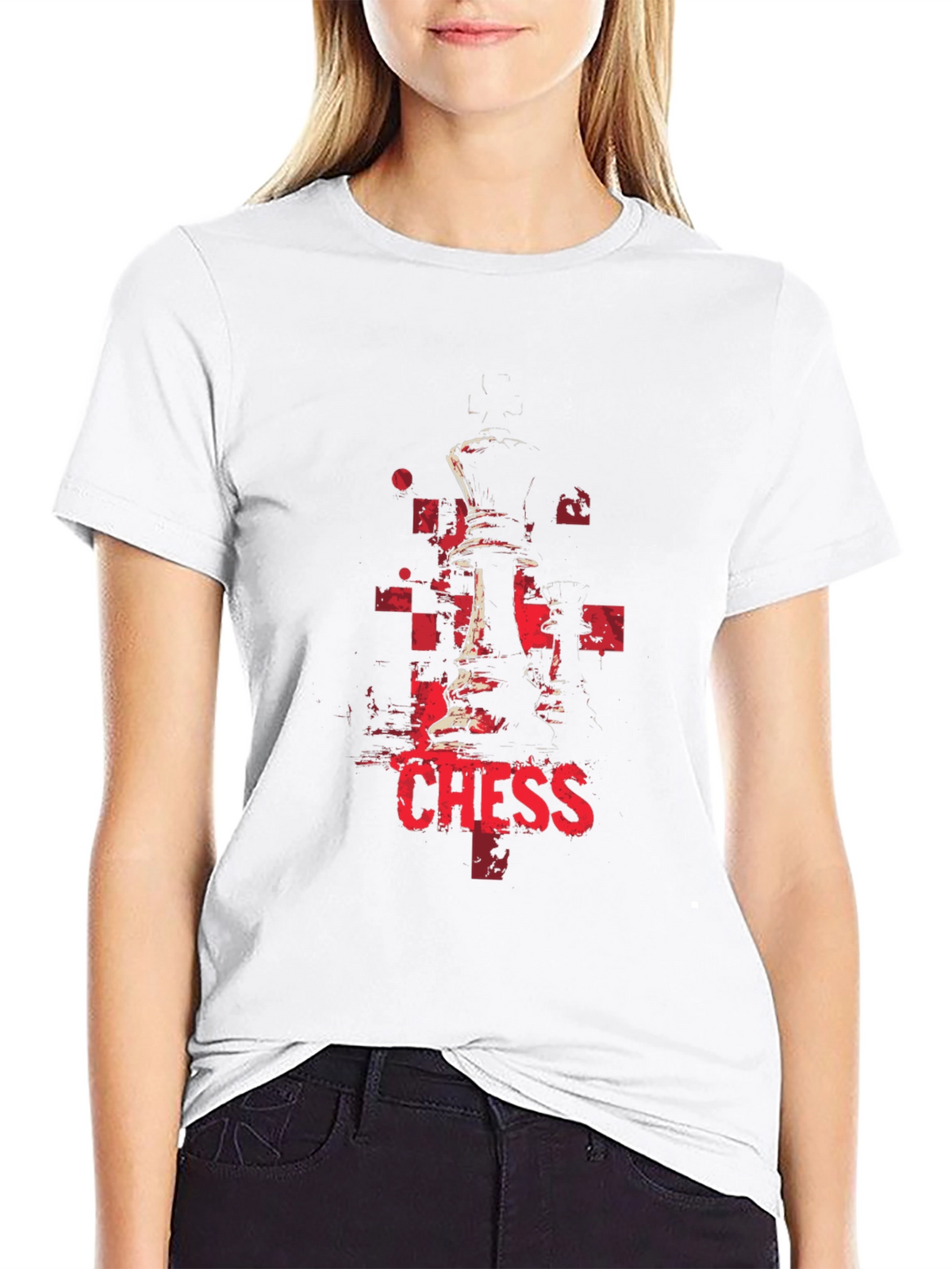 Chess Piece Graphic Black T-Shirt