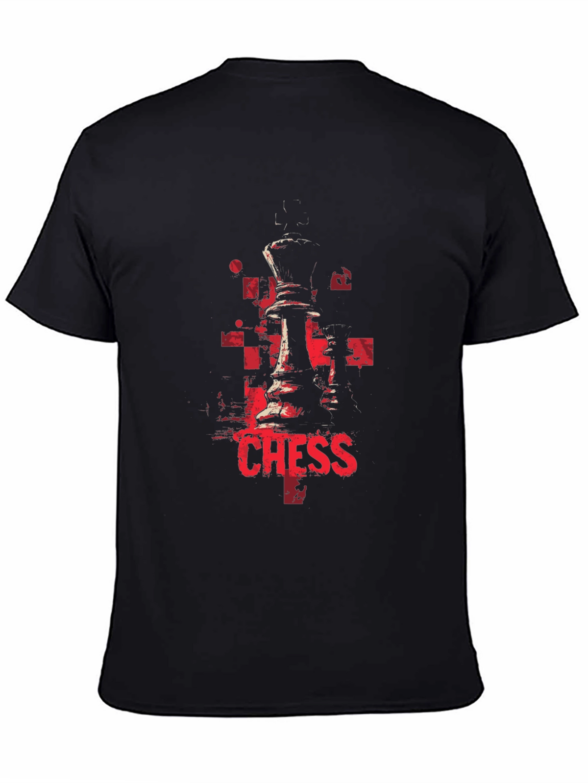Chess Piece Graphic Black T-Shirt