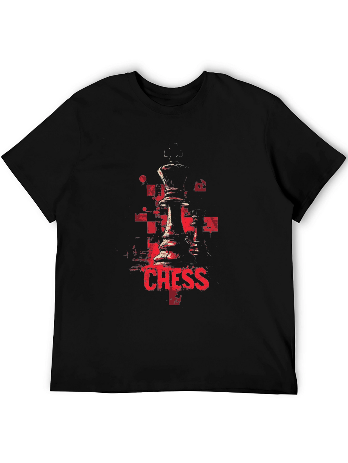 Chess Piece Graphic Black T-Shirt