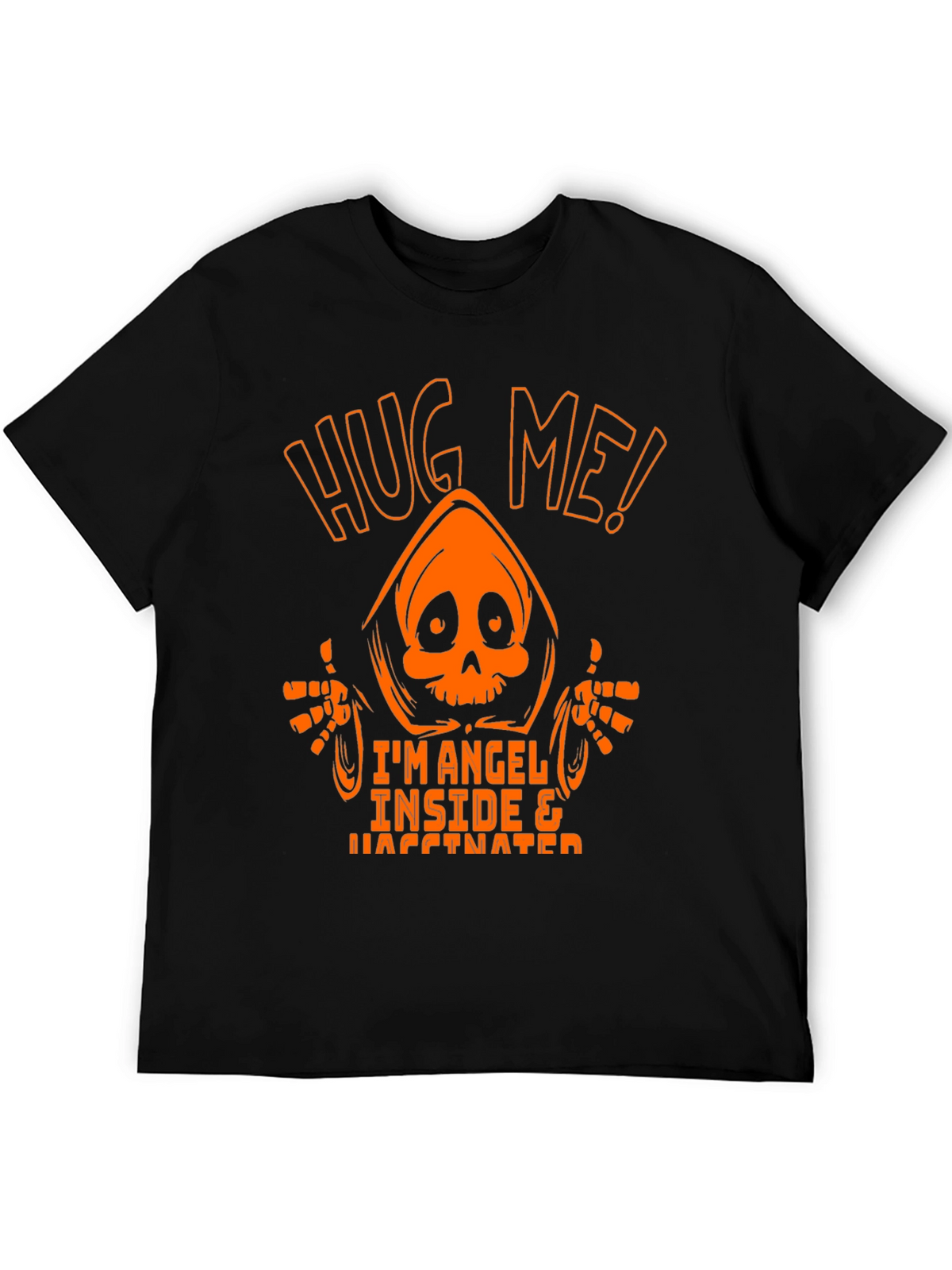 Hug Me! Im Angel Inside & Vaccinated Graphic Tee
