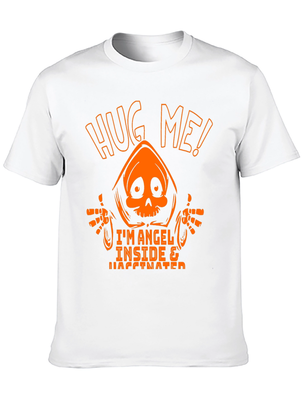 Hug Me! Im Angel Inside & Vaccinated Graphic Tee