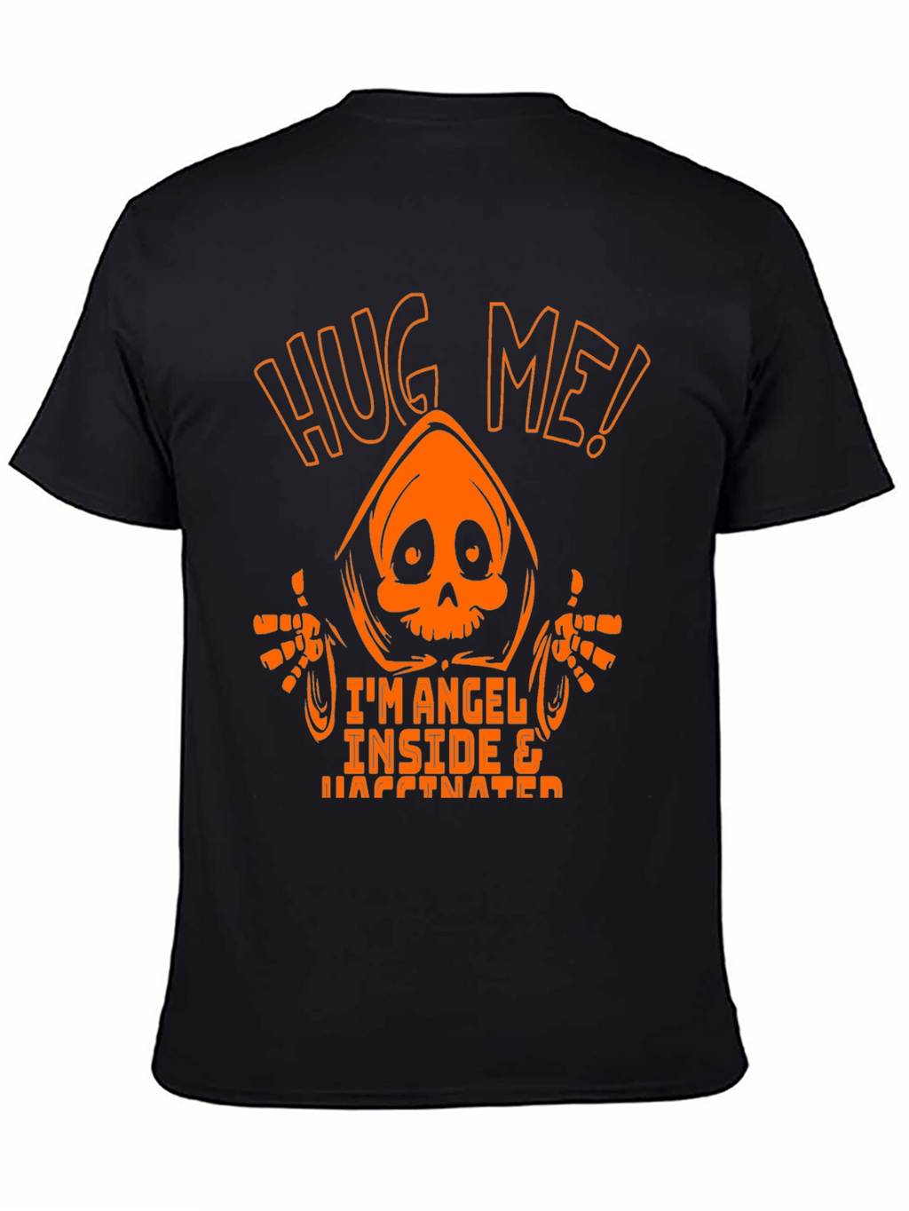 Hug Me! Im Angel Inside & Vaccinated Graphic Tee