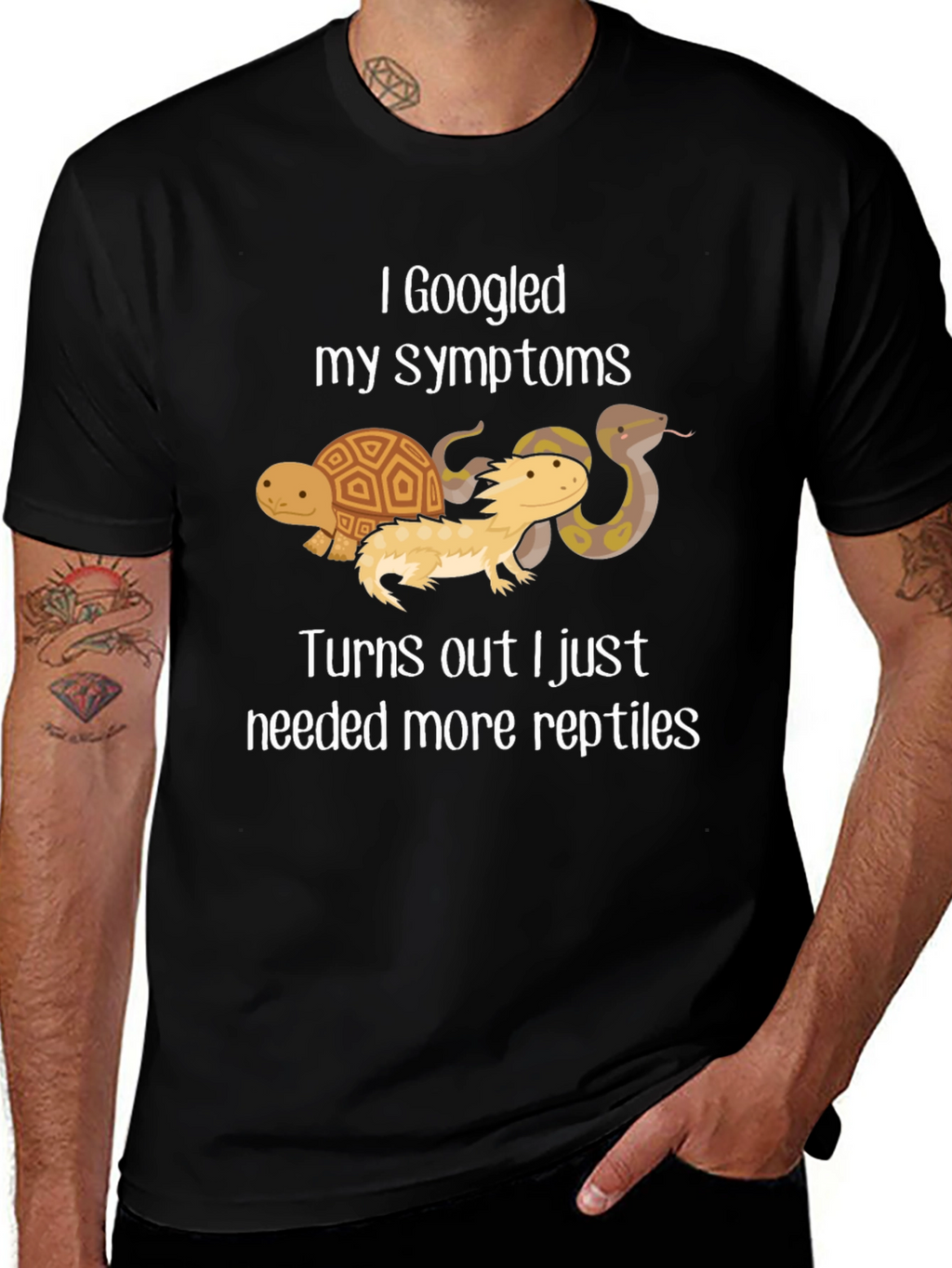 I Googled My Symptoms Reptile T-Shirt