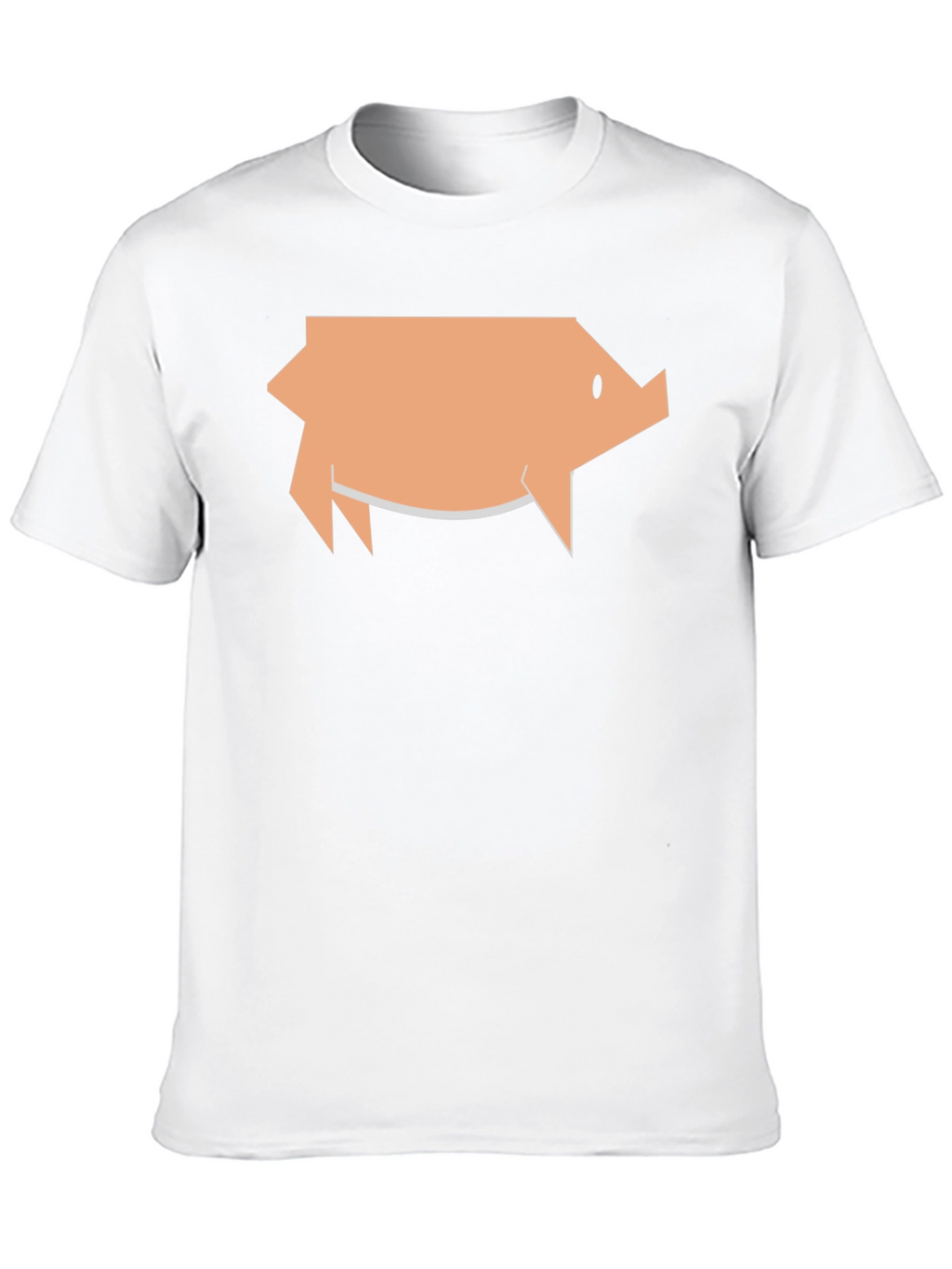 Geometric Pig Graphic Tee - Black