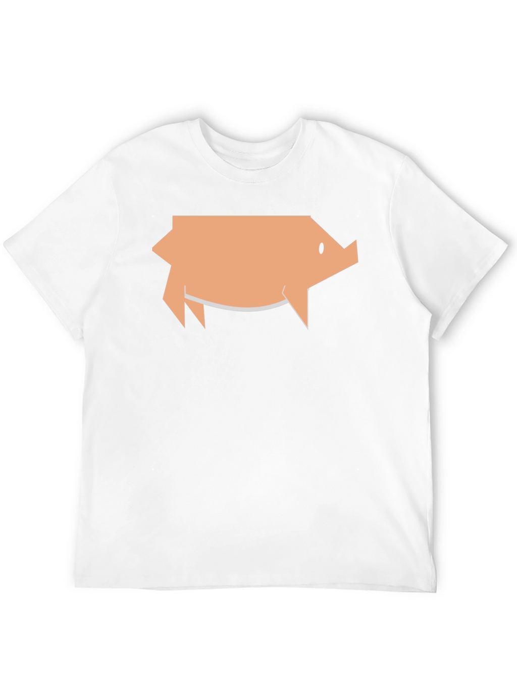 Geometric Pig Graphic Tee - Black