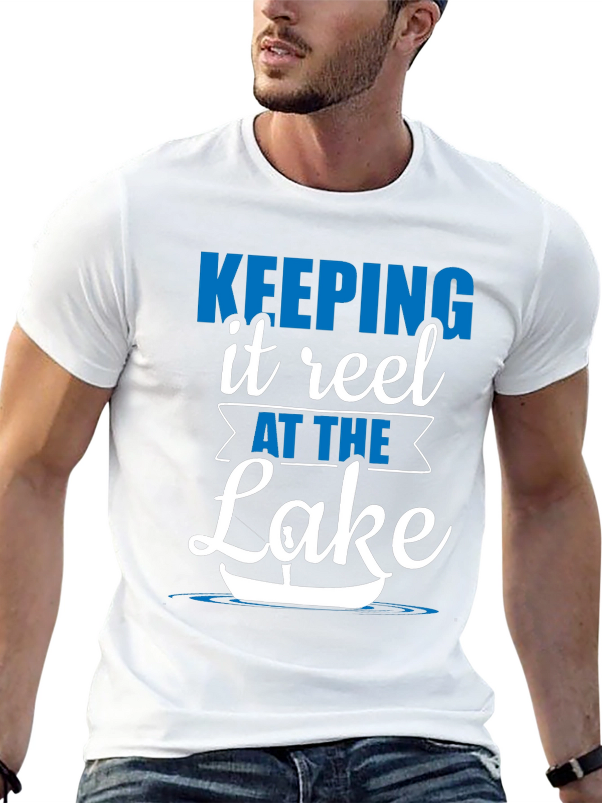 Keeping It Reel at the Lake Black T-Shirt
