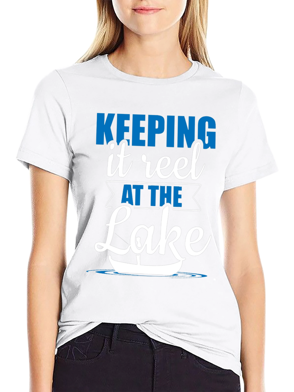 Keeping It Reel at the Lake Black T-Shirt