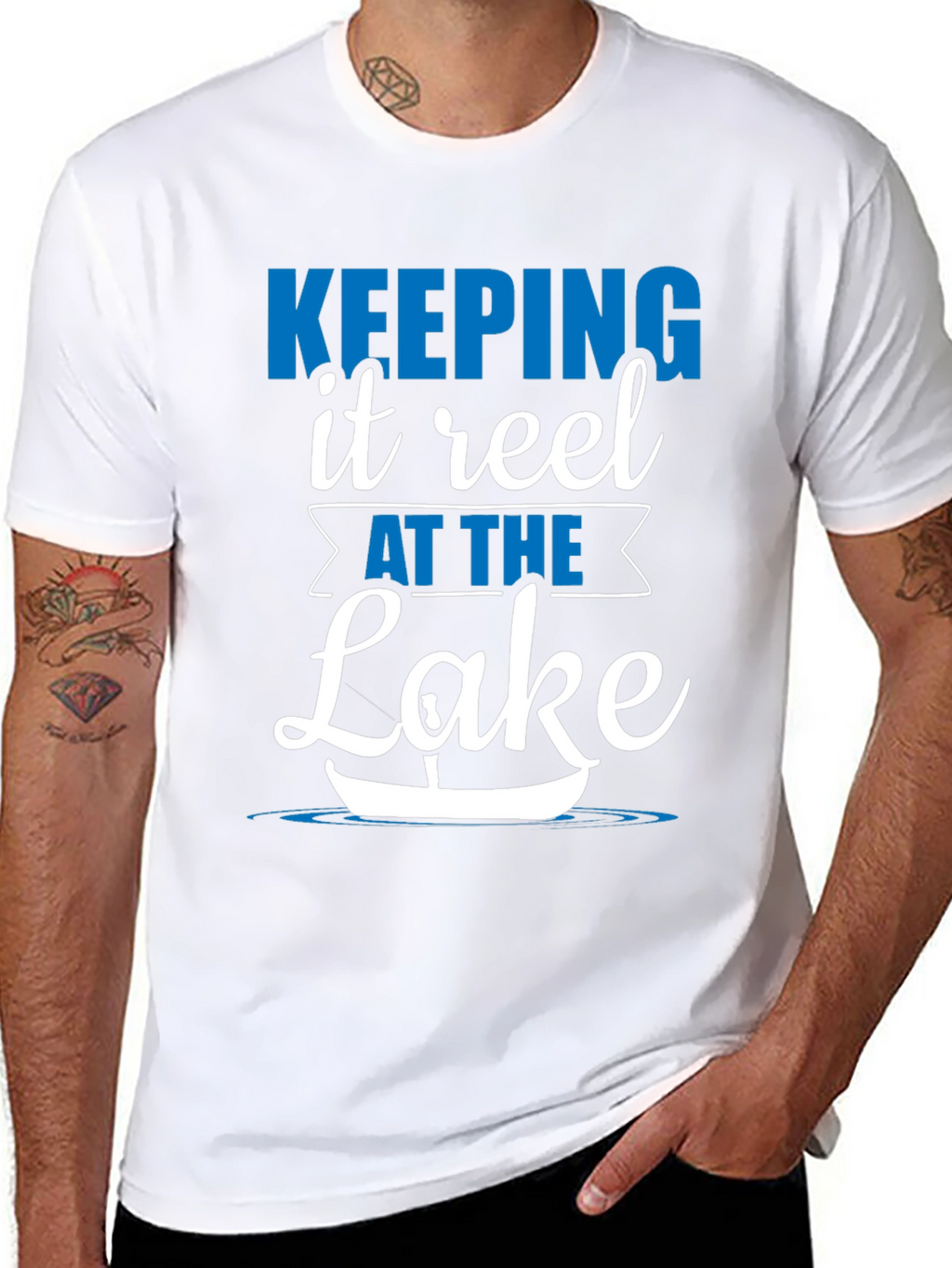 Keeping It Reel at the Lake Black T-Shirt