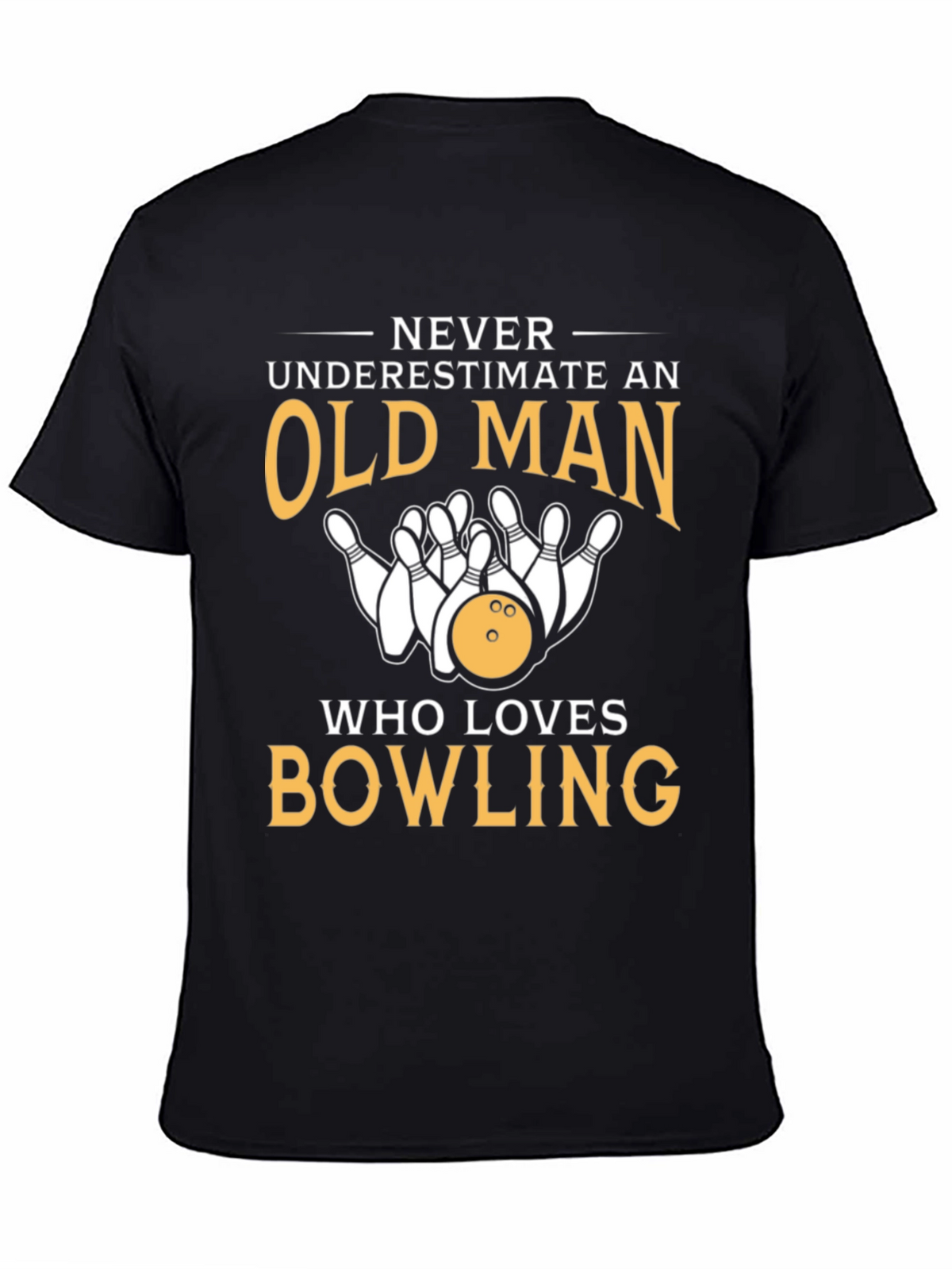 Bowling Lover T-Shirt - Old Man Bowling